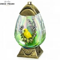 ZNICZ SZKLANY WIELKANOCNY KURCZAK DUY ZIELONY